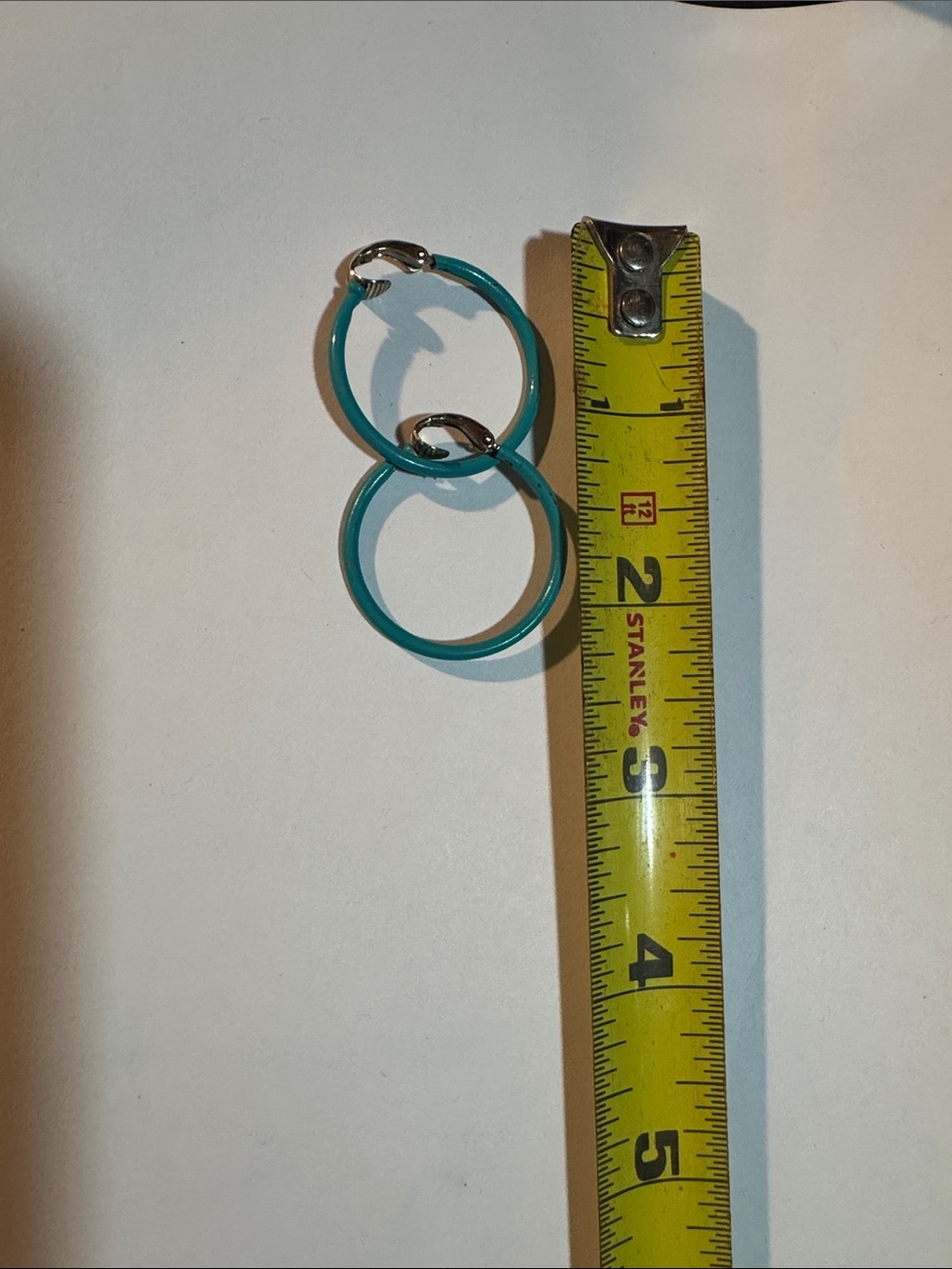 Teal Hoop Earrings